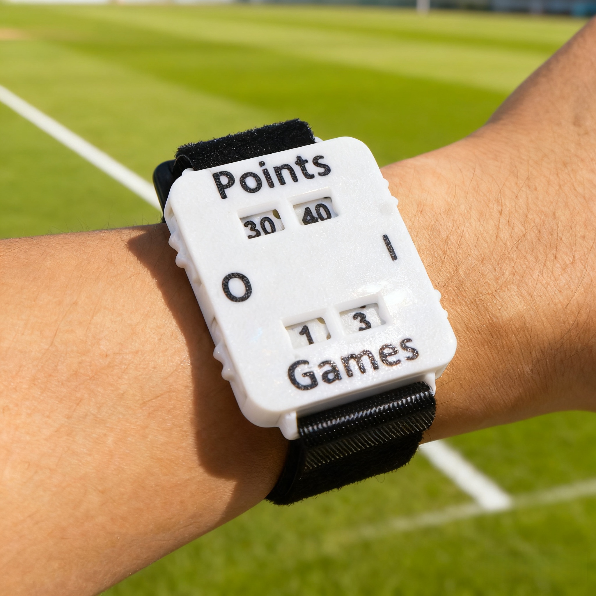 Badminton Counter - Portable Cricket/Tennis/Padel Wrist Score Counter Adjustable