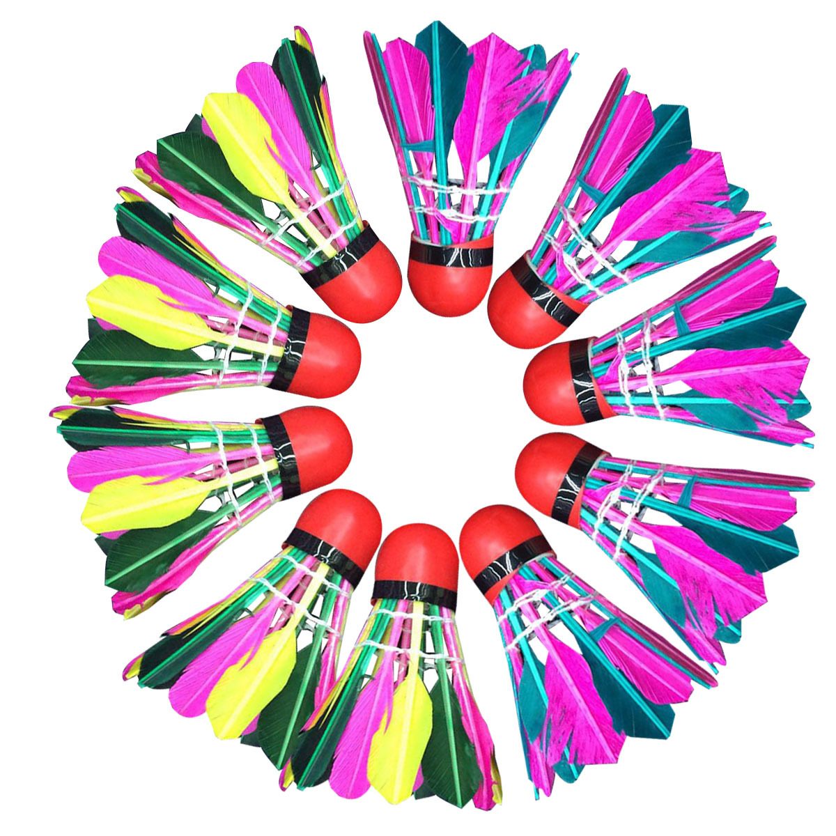11Pcs Colorful Shuttlecock Dur - Badminton Fun Game recension och pris