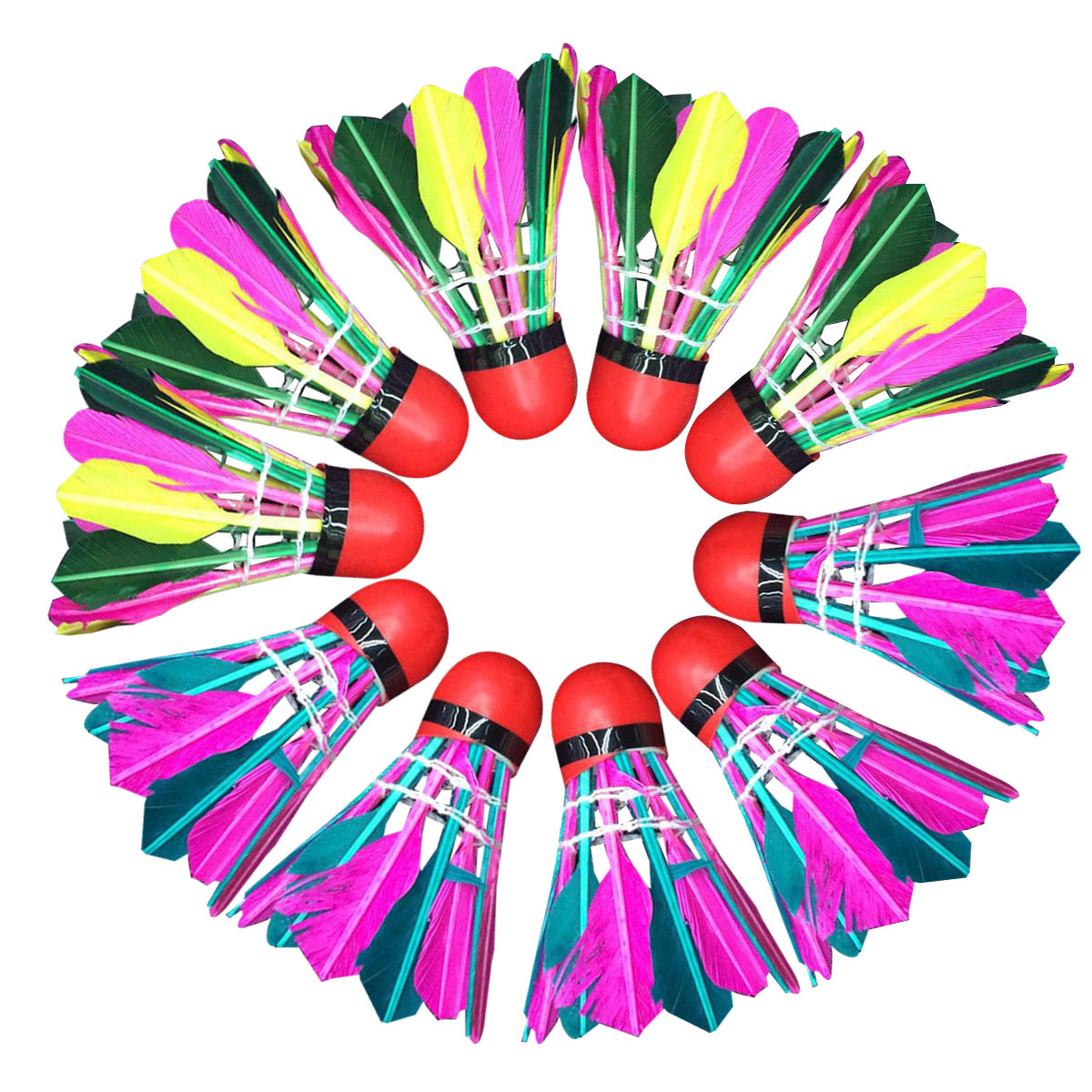 11Pcs Colorful Shuttlecock Dur - Badminton Fun Game recension och pris