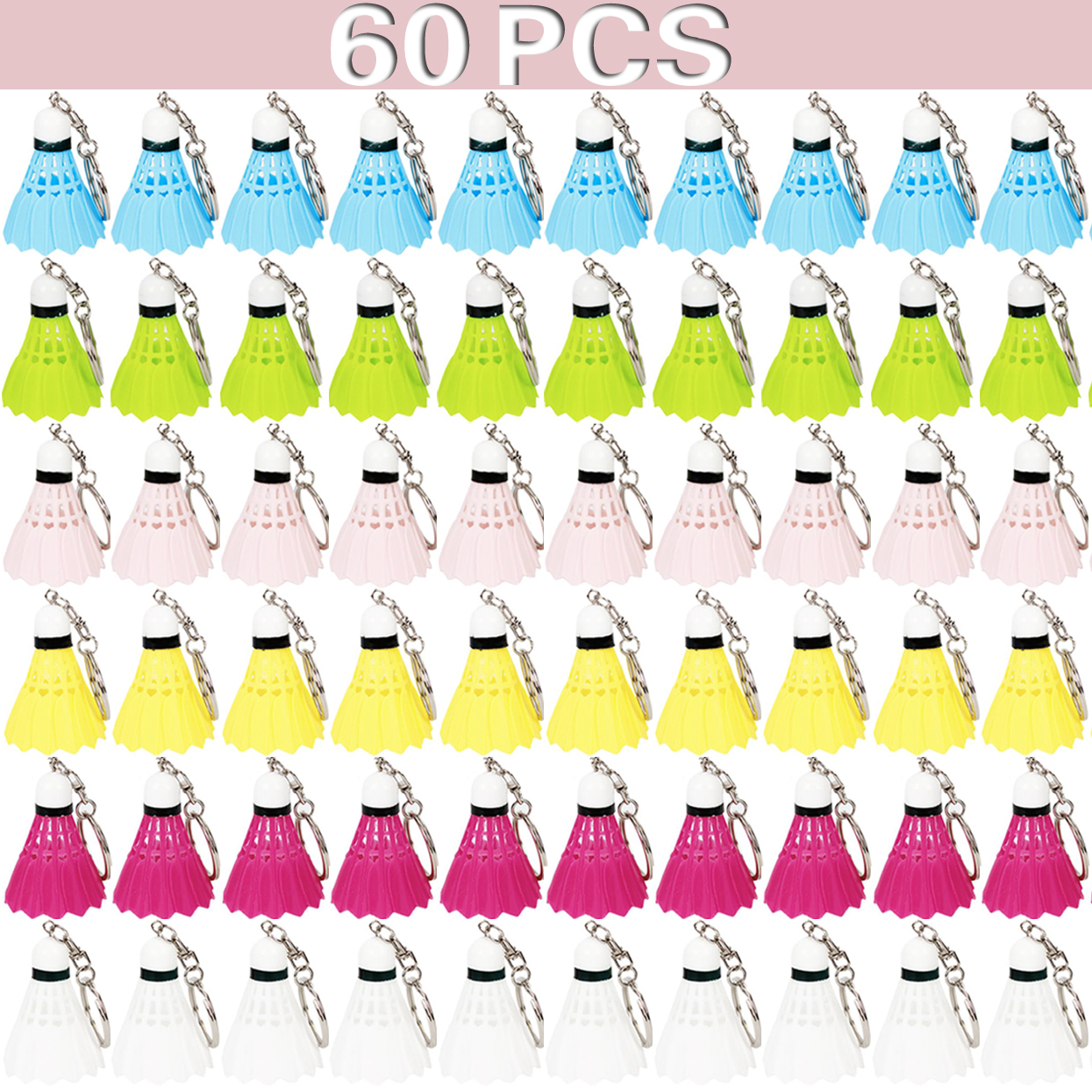 60Pcs 6 Colors Cute Badminton  - Badminton Bwf recension och pris
