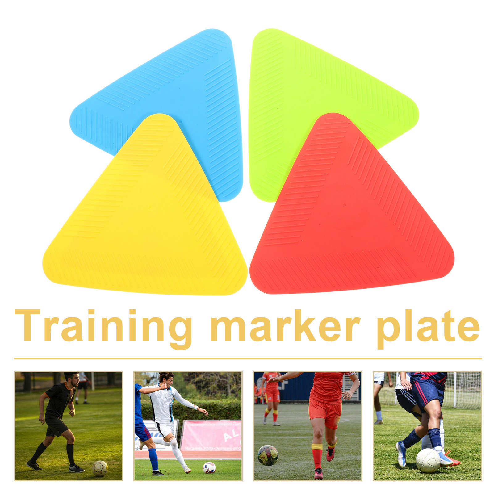 4Pcs Colorful Triangular Marke - Court Marker Cone recension och pris