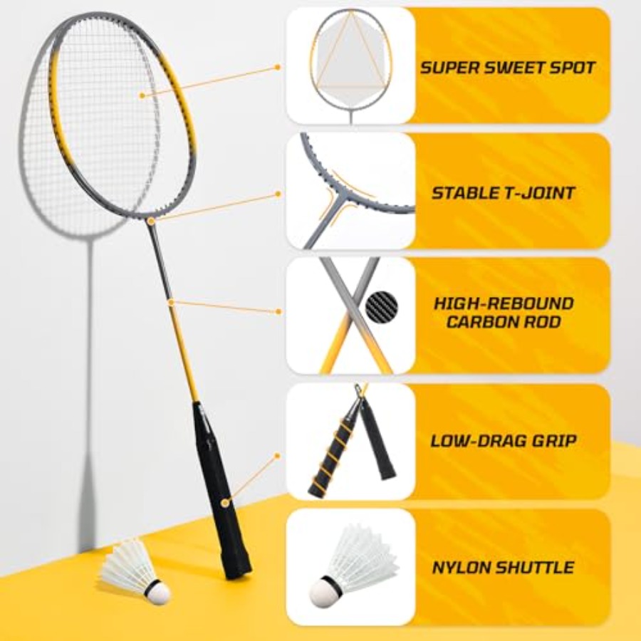 Backyard outdoor badminton set - Badminton Netting recension och pris