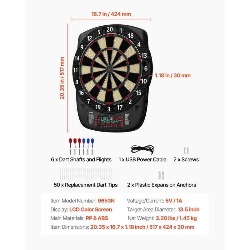 Digital Dart Center 13.5 Inch  - Scoreboard Digital recension och pris