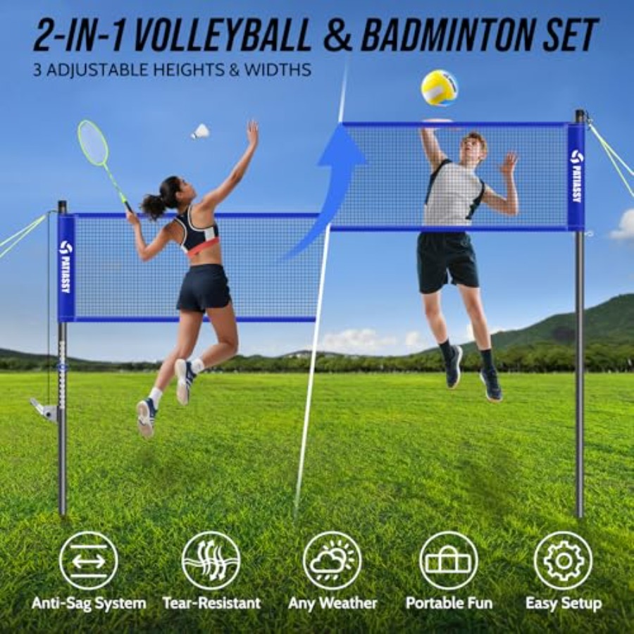 Volleyball Badminton Net Set C - Badminton Netting recension och pris