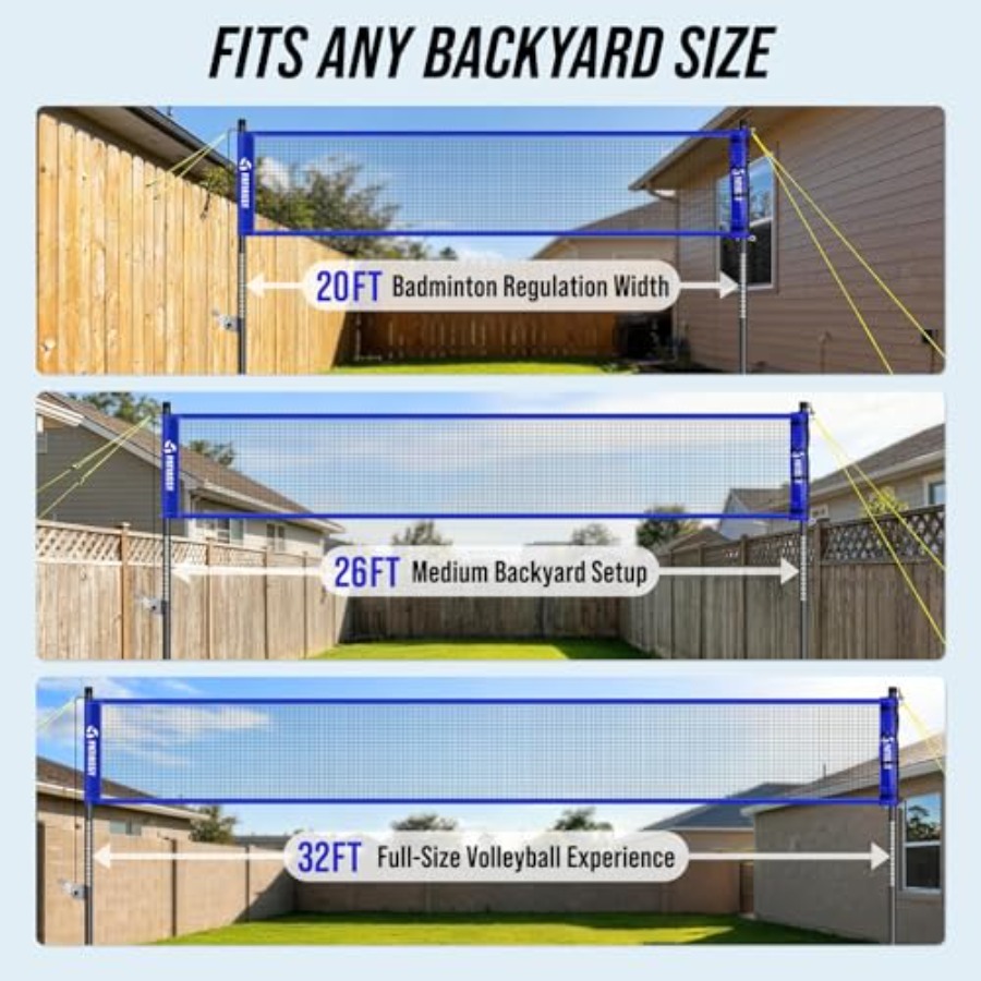 Volleyball Badminton Net Set C - Badminton Netting recension och pris