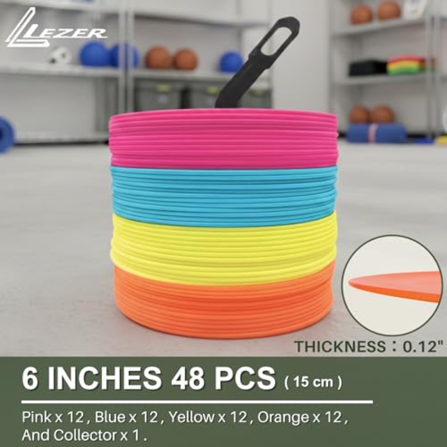 Flat Cones Spot Markers Soccer - Court Marker Cone recension och pris