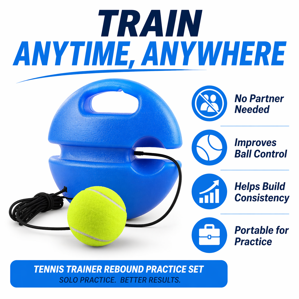 Portable Tennis Trainer Reboun - Badminton Smash recension och pris