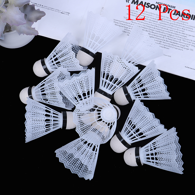 12Pcs Lightweight Plastic Badm - Badminton Nylon Shuttlecock recension och pris